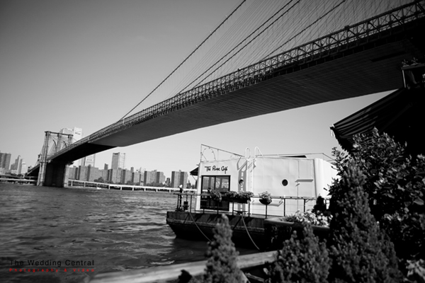 View of the Brooklyn Bridge from the River cafe