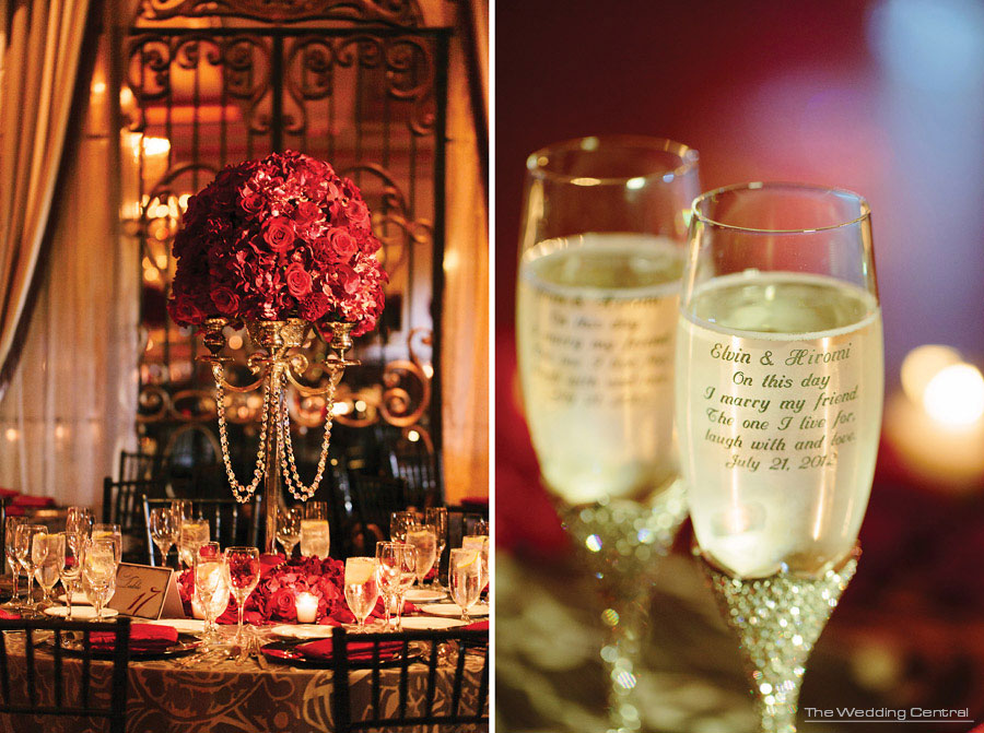 The Venetian Wedding Photos - Hiromi and Elvin NJ Wedding Photos red roses - chandeliers - ballroom wedding - The Venetian NJ Wedding Photos - Hiromi and Elvin NJ Wedding Photos
