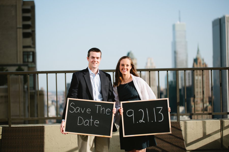 NYC Central Park Engagement Photos - Caroline Drew Save the date Engagement