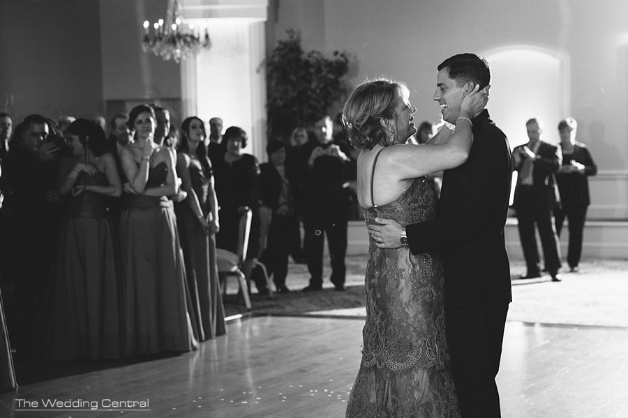 Retro 50s style wedding - red white black - The Villa Wedding - Mountain lakes NJ Mother and son dance - The Villa Wedding - Mountain lakes NJ
