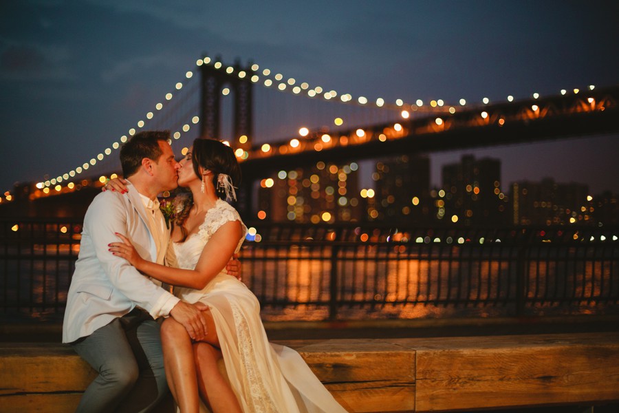 Brooklyn bridge wedding photos - Jane's carousel elopement wedding photos